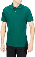 Amazon Essentials Men's Short Sleeve Slim-Fit Cotton Pique Polo Shirt, Breathable Collared, Army Green, Medium