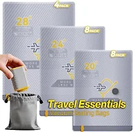 20-Pack Vacuum Bags for Travel with Wireless Rechargeable Pump | Carry-on Size Compression Packing Bags for Luggage & Suitcase, Space Saver for Clothes & Home Seasonal Storage, 3S Vacuum
