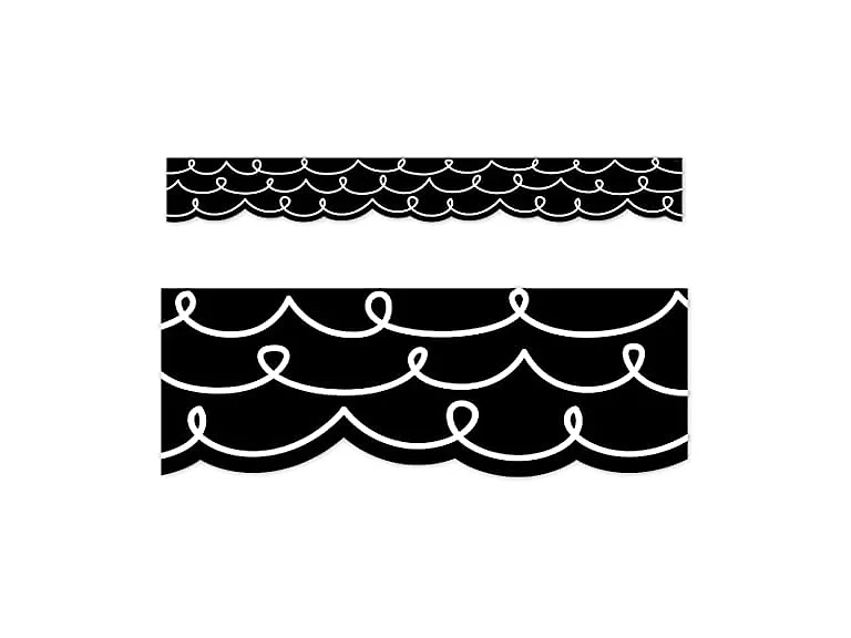 CTP Core Decor Loop-de-Loop on Black Bulletin Board Border