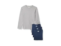 Amazon Essentials Men's Slim Fit Crewneck Undershirts, Pack of 6, Medium Grey Heather/Navy, Medium