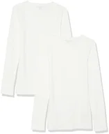 Amazon Essentials Women's Slim-Fit Long Sleeve Rib Knit Crew Neck Top, Pack of 2, White, 4X
