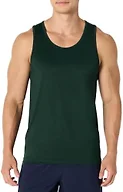 Amazon Essentials Men's Quick Dry Moisture-Wicking Tech Stretch Active Sleeveless Tank Top Workout Shirt, Dark Green, Small