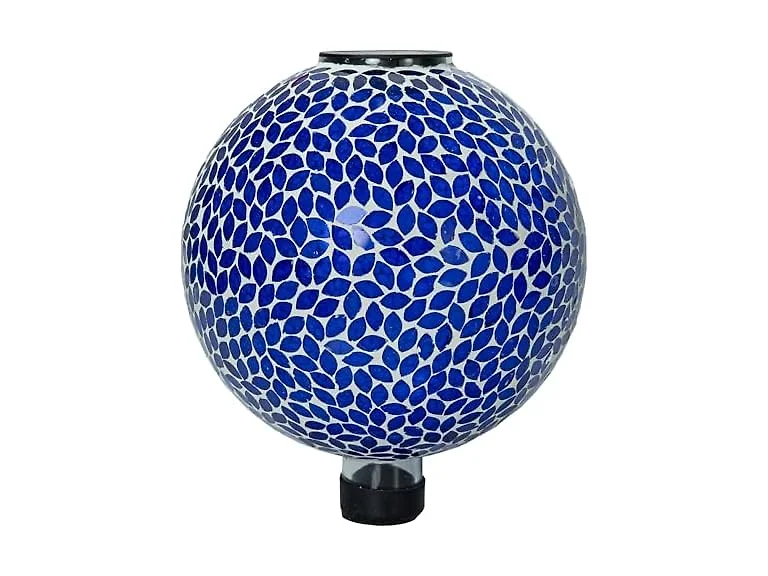 Sunnydaze 10" Solar Lavender Mosaic Globe