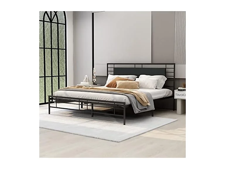 NNV Metal King Size Platform Bed Frame