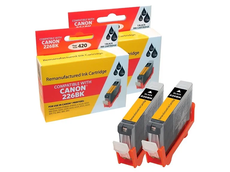 Compatible Canon PGI-225 Black Ink Cartridge (2 Pack)