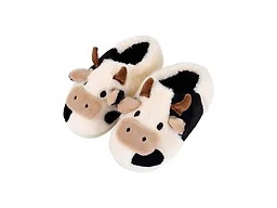 XIXITIAO Cow Slippers for Women and Men,Cute and Cozy,Size 9