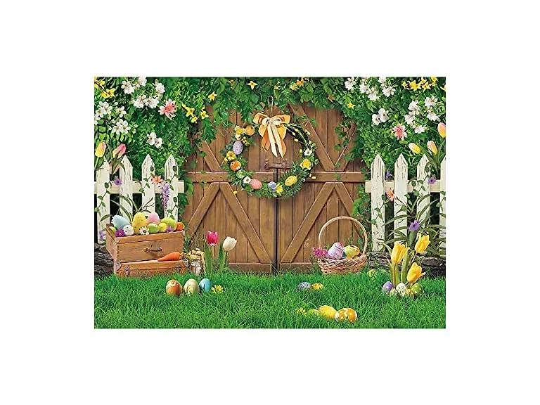 Maijoeyy Vinyl 7x5ft Green Easter