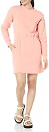 Amazon Essentials Women's Long Sleeve Sweatshirt Dress, Peach, Small