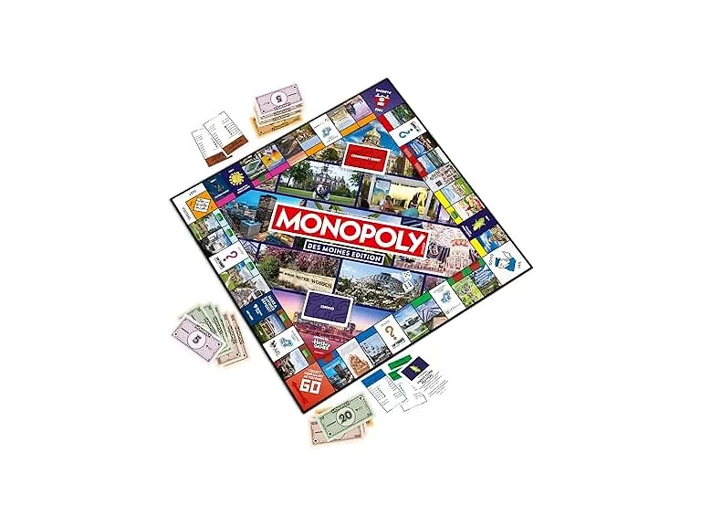 Monopoly Board Game – Des Moines, IA Edition