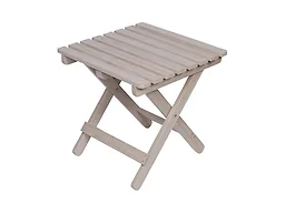 Shine Company 4119GS Square Wooden Folding Side Table Gray