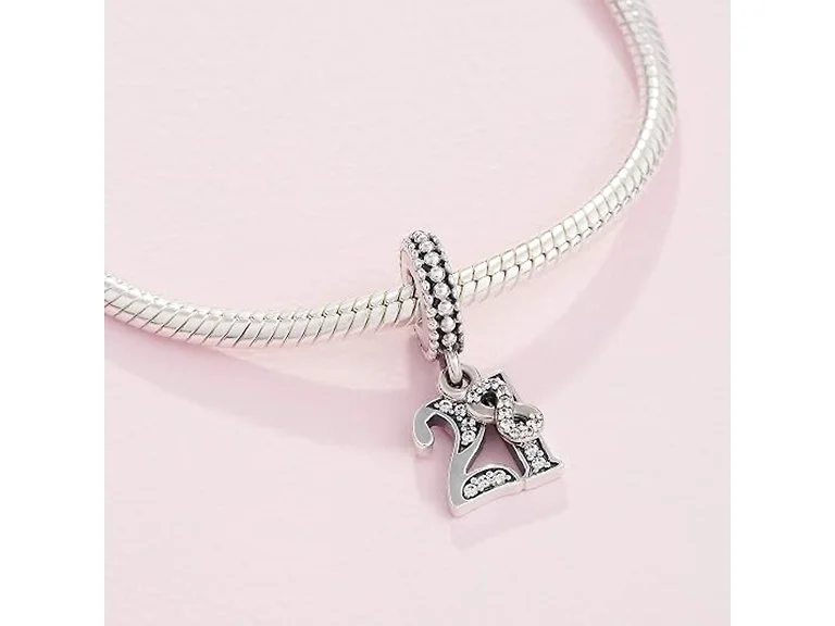 PANDORA 21 Years of Love Dangle Charm
