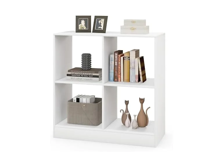 Nightcore 4-Cube 2-Tier Bookcase White