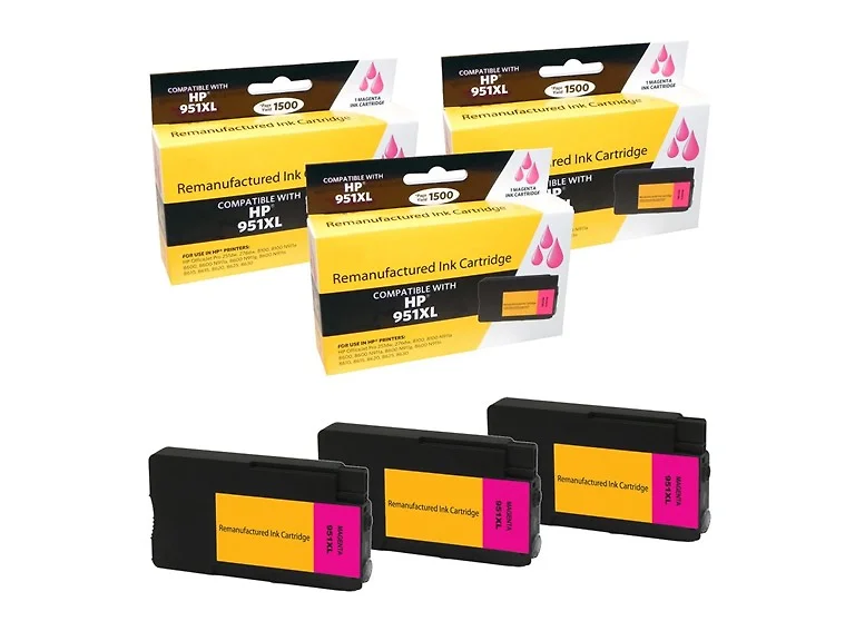 Compatible HP 950XL Ink Cartridge Combo Pack (3 Magenta)