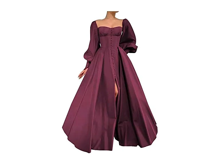 Xjizu Women (6) Long Puffy Sleeve Prom Ball Dress