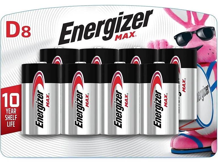 (8 PACK) Energizer MAX D Alkaline Batteries