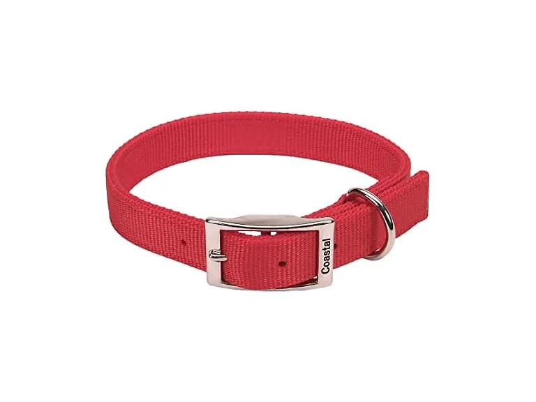 Coastal Pet - Double-Ply Dog Collar, Red, 1" x 24"