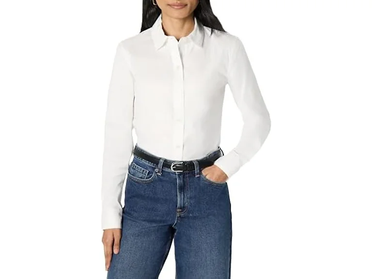 Amazon Essentials Women (M) Slim-fit Stretch Shirt