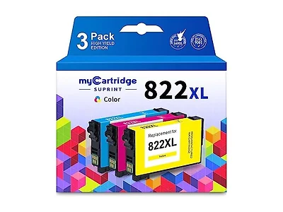 Ink Replacement for Epson 822XL (3 Pack)