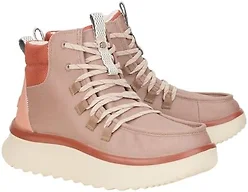 Hey Dude Womens Shoes, Wendy Peak Apres Coated Twill, Desert Brown, 38