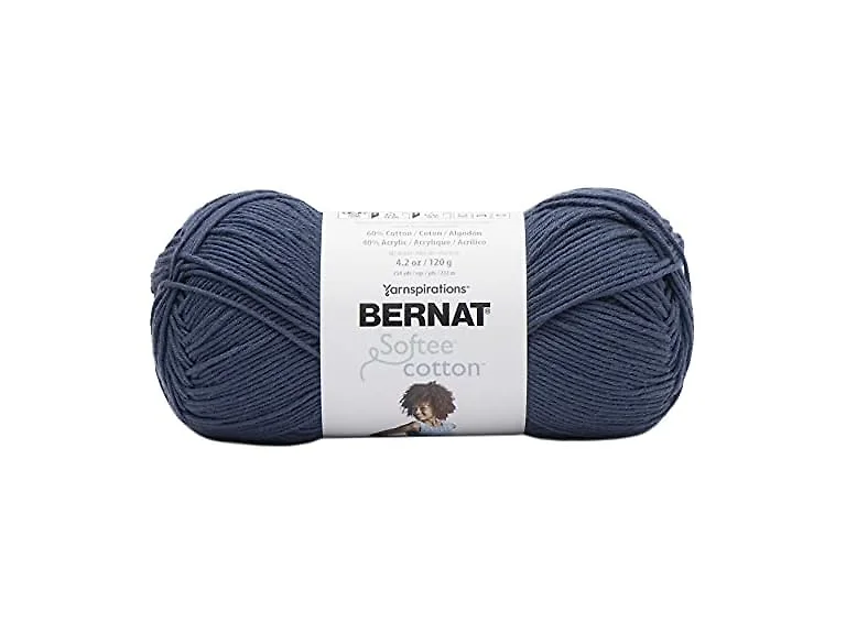 Bernat Softee Cotton Yarn for Crocheting Soft, Seaside Blue