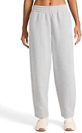 Reebok Women’s Barrel Pant, Standard Fit, 28” Inseam, Midweight Cotton-Poly Fabric, Grey Heather, Medium