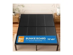 BedBro King Bunkie Board 10mm (76" x 80") – Black Under Mattress Support, Anti-Sag & Noise-Free, Breathable Low Profile Bed Board for Metal Frame, Platform & Slatted Beds