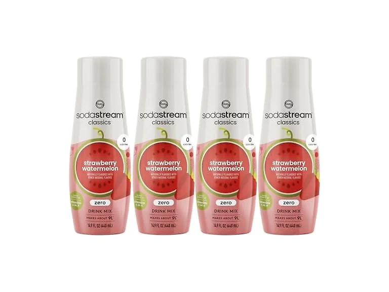 SodaStream Pack of 4 Zero Strawberry Watermelon