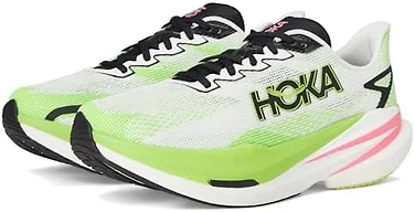 Hoka 1168721-WNL 7 Hoka Mach X 3 Women's Shoes White/Neon Lime