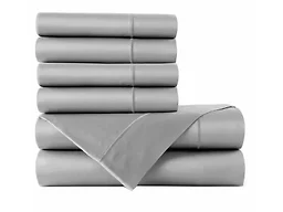 Bibb Home 10006 Queen 1000TC Cotton Rich 6-Piece Sheet Set 