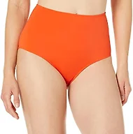 Amazon Essentials Women's High Waist Bikini Swim Bottom, Orange, Large