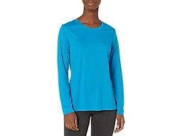 Hanes womens Sport Cool Dri Performance Long Sleeve T-shirt Shirt, Underwater Blue, X-Large US