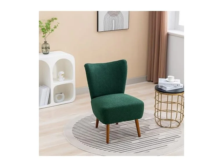 Nuoya Armless Accent Chair Wood Green