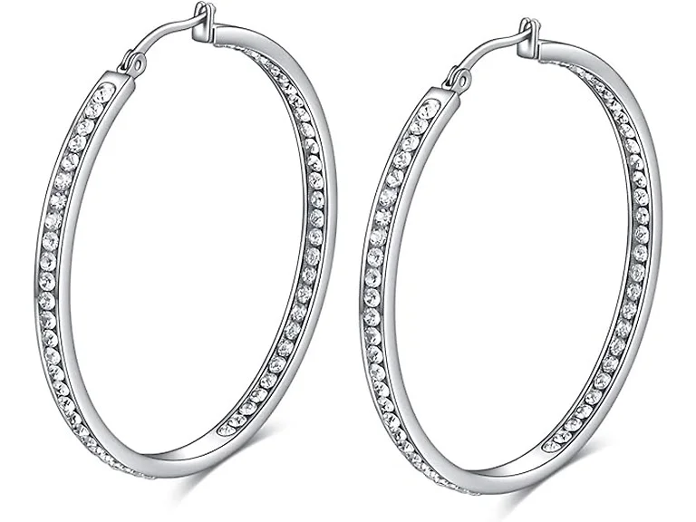 Womens 40mm Hoop Earrings