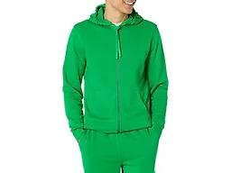 Amazon Essentials Men's Long-Sleeve French Terry Full-Zip Hoodie Sweatshirt (Available in Big & Tall), Green, X-Small