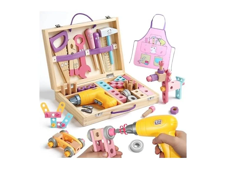 TONZE Wooden Kids Tool Set
