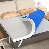 WAVV 3 Inch Gel Memory Foam Mattress Topper Full, Egg Crate Mattress Topper, Cooling Pad, with Removable and Washable Cover, Relieve Back Pain, Pressure Relief