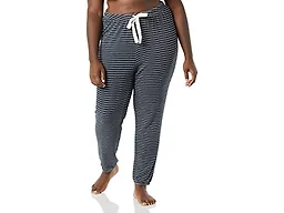 Amazon Essentials Women's Pajama Jogger - Lightweight Lounge Terry, Plus Size, Navy Heather, 2X