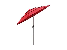 Yescom 07UMB039-3T10F-13 Yescom UMBRELLA 10FT PATIO Red