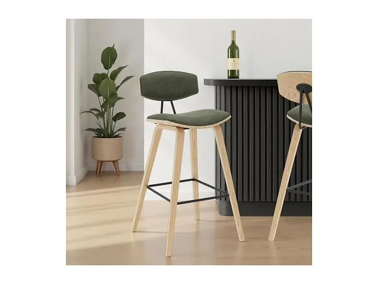 Armen Living Fox Bar Height Bar Stool, Set of 4