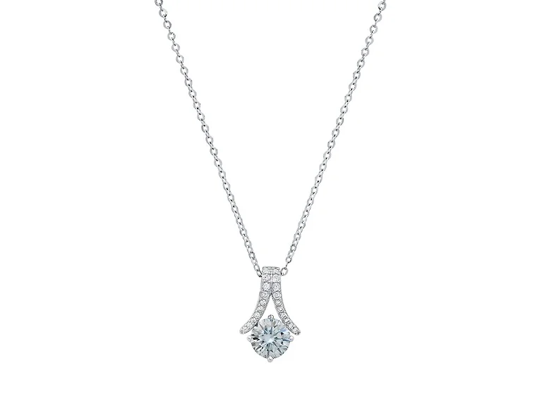Arch Turquoise Moissanite Necklace