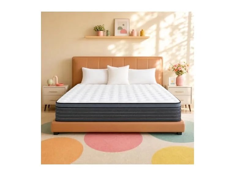 UNZIPE 14 Inch King Hybrid Mattress in a Box, Medium Firm