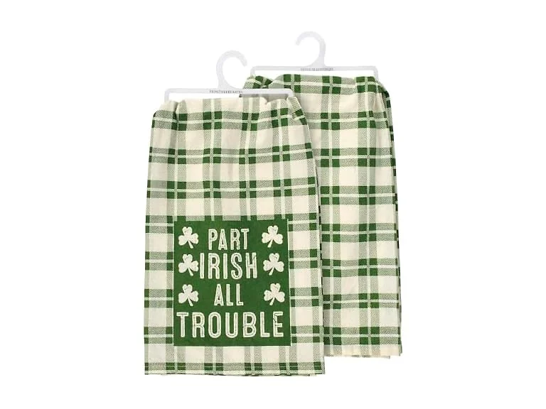 Primitives by Kathy Decorative Kitchen Towel Green Plaid
