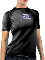 Kanu Surf Women's Breeze UPF 50+ Short Sleeved Active Rashguard & Workout Top, Alyssa Black, Large