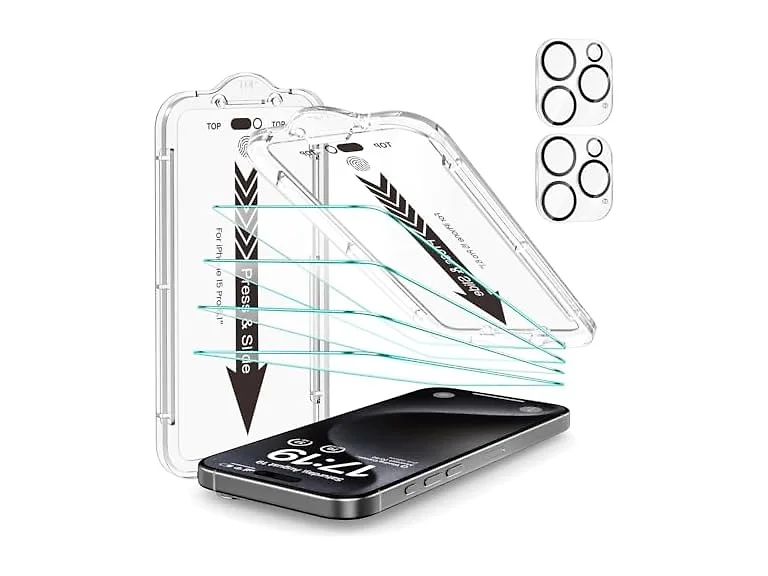 EZ-GLAZ iPhone 15 Pro Screen Protector 4+2 Pack