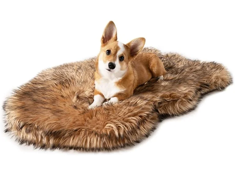 Paw Brands PupRug Curve Luxury Faux Fur Orthopedic