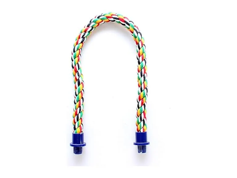 PENN-PLAX Bird Life Multicolored and Flexible Rope Perch