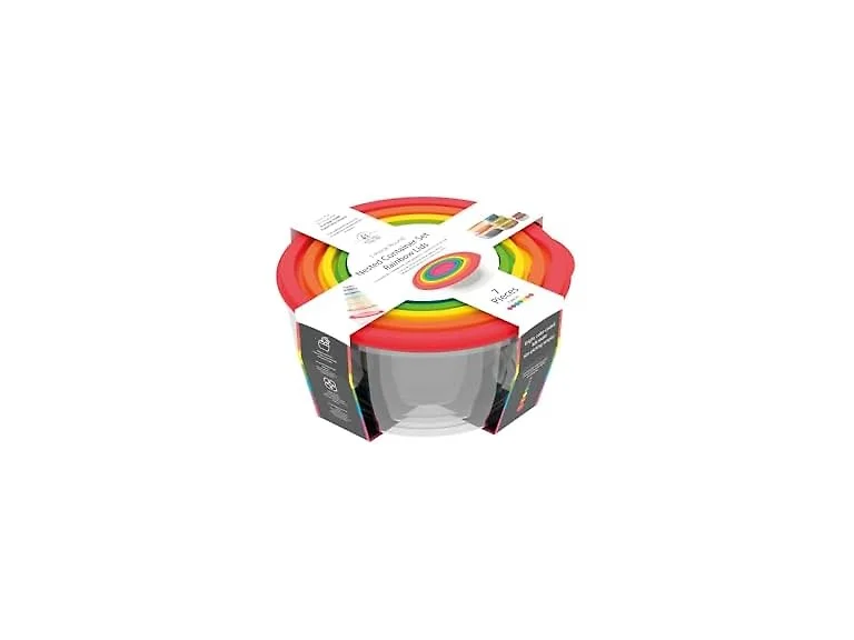 Round Rainbow Food Storage Containers