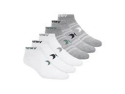 Hurley Men's 12-Pairs Low Cut Socks - White/Green - 10-13