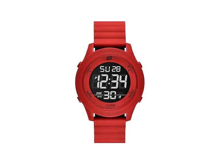 Skechers Men's Rosencrans Digital Red Watch