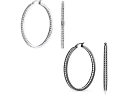 Saffron LGR-64-001-003E Set Of 2 Womens 40mm Hoop Earr